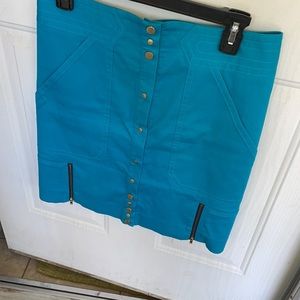 DVF turquoise pencil skirt